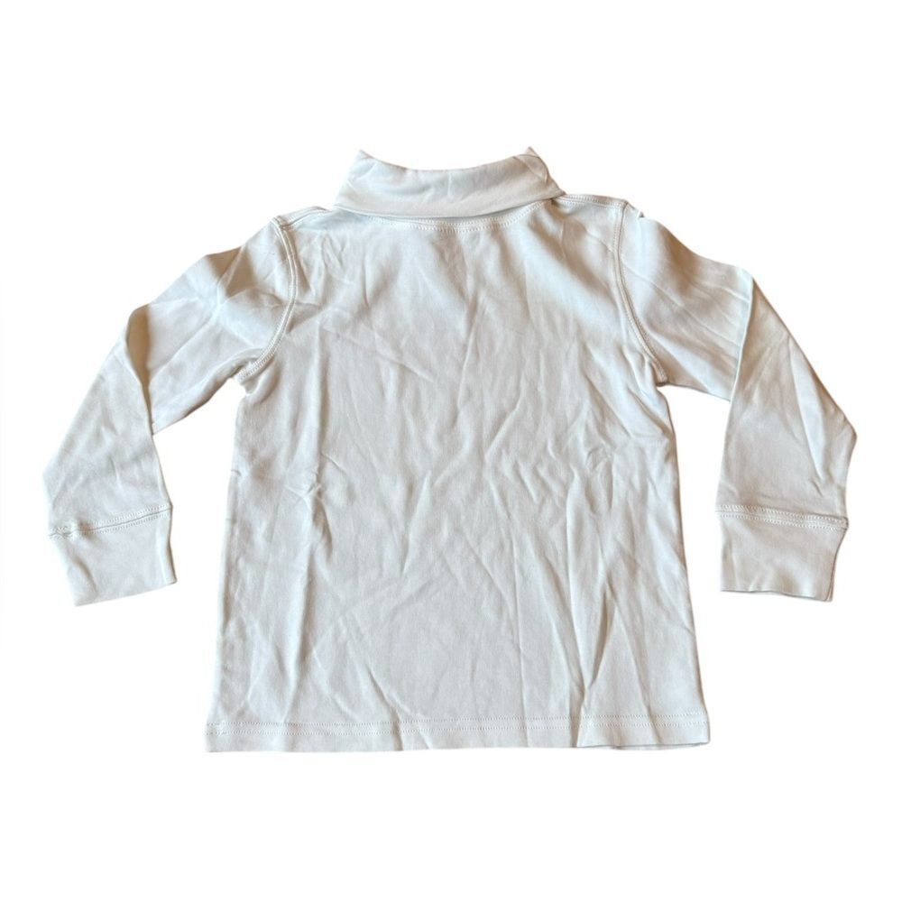 Hanna Andersson White Long Sleeve Turtleneck Shirt Kids Size 100 or 4 NWT